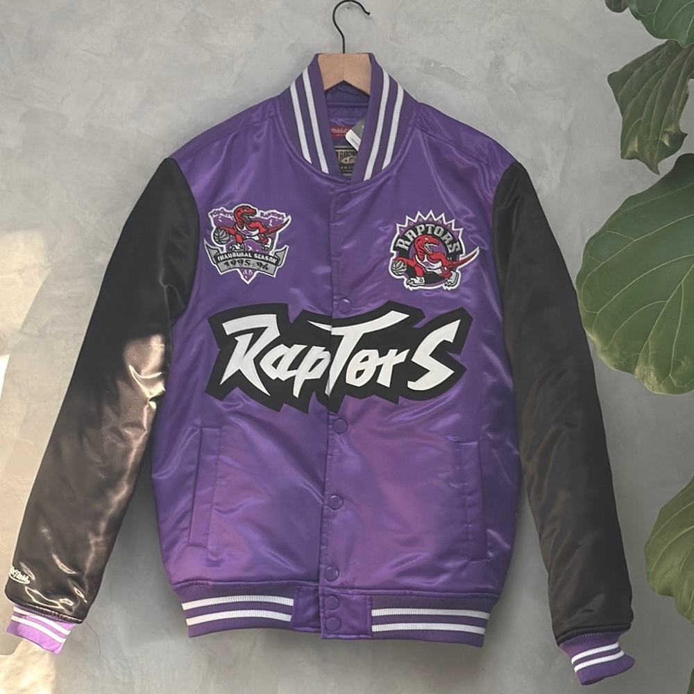 NWT Toronto Raptors Purple Varsity Jacket size M